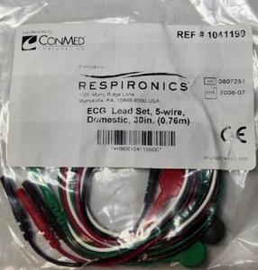 Respironics ECG Lead Set 5-Wire 30" Alice PDx 1041199 - Picture 1 of 1
