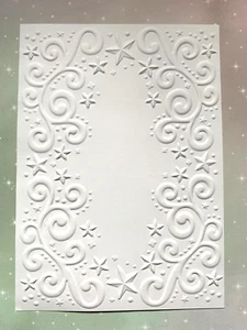 TOPPER/TARJETA DE NAVIDAD 3D EN RELIEVE. 300gsm...REMOLINOS Y ESTRELLAS X3. (C40) - Imagen 1 de 1