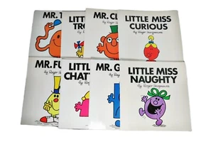 Lot Of 8 Vtg Mr. Men Roger Hargreaves Collectible Books Behavior Manners Humor - Picture 1 of 12