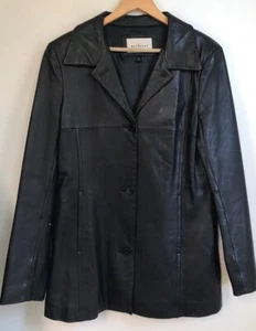Lady Hathaway 100% Leather Womens Jacket Black Size Large - Picture 1 of 18