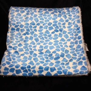 SL Home Fashions RN 119741 blau weiß Babydecke Punkte Velours Plüsch  - Bild 1 von 7