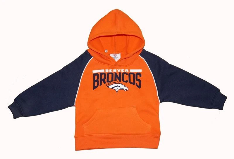 TEAM APPAREL NWT Denver Broncos NFL Toddlers Synthetic Fleece Hoodie Sweatshirt