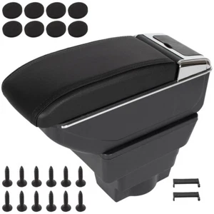 ARMLEHNE MIT STAUFACH SCHWARZES KUNSTLEDER MONTAGESATZ FÜR OPEL ASTRA IV J 09-18 - Afbeelding 1 van 3