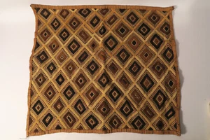 Rafia Kasai Peluche Shoowa Cuba Paño Manta Bordado GV85 Raphia Cloth Tissu - Imagen 1 de 7