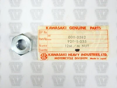 Tuerca Kawasaki NOS NUEVA 92015-035 12mm B8 F1 F2 F3 F4 F6 F7 KV MT1 B8S B8T F1TR Foto 1 de 2