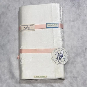 Vintage NOS Irish Linen Damask Napkins Large New White 22x22 B. Altman & Co. - Picture 1 of 7