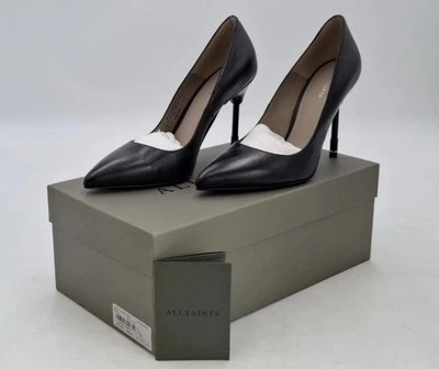 All Saints Nova Court Leather Heels Shoes Black,  Size UK6 EU39, RRP £199 - Image 1 of 4