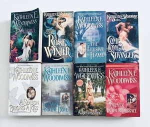 Lot of 8 Kathleen Woodiwiss Romance Books Love Stories Bestseller Shanna - Picture 1 of 6