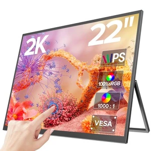 22" 2K Tragbarer Touchscreen Monitor 2560x1440 Gaming Display 1000:1 300nits - Bild 1 von 7