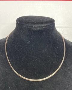 Sterling Silber Omega Halsreif Kette 18" gemarkt Italien 925 16,5 Gramm - Bild 1 von 6