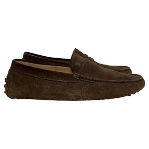 Mocasines de conducción Tod's Gommino en gamuza marrón para hombre ocre Reino Unido talla 7,5 - Imagen 1 de 9