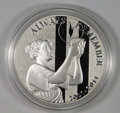 2011 Sept. 11, 2001 9/11 Commemorative Silver Medal Coin - Image 1 of 2