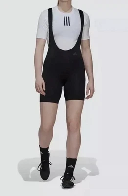 $170 Adidas WOMEN'S CYCLING SHORTS The In Bib Black HG0817 Sz XLarge Stretch - Image 1 of 4