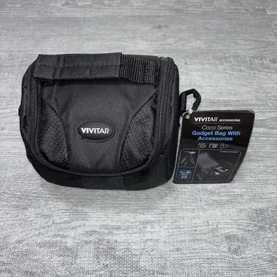 Bolso para cámara Vivitar Coco pequeño gadget poliéster negro Foto 1 de 4