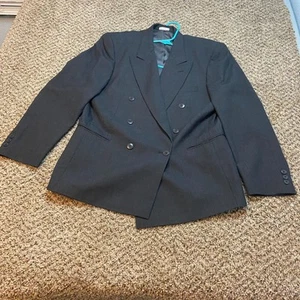 Urband Blazer Herren 42 S Schwarz 100% Wolle Zweireiher Classic Fit Sport Mantel - Bild 1 von 9