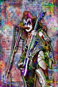 KISS GENE SIMMONS 16x20in Poster, KISS GENE Tribute Art Free Shipping US - Picture 1 of 12