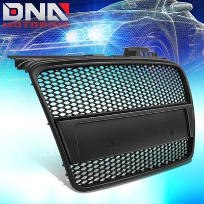 For 2005-2008 Audi A4 S4 Honeycomb Mesh Front Bumper Upper Grille Grill Assembly - Image 1 of 4
