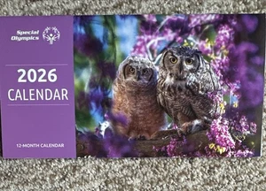 Calendario de Bolsillo Olimpiadas Especiales 2026 12 Meses Animal Atleta Fotografía - Imagen 1 de 6
