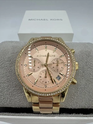 Reloj cronógrafo Michael Kors Ritz MK6475 para mujer con esfera analógica bicolor Foto 1 de 4