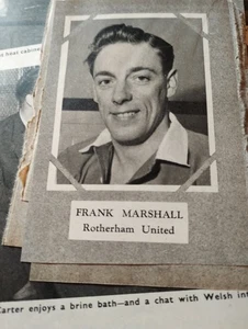 Sk194 Ephemera Football picture Frank Marshall Rotherham - Picture 1 of 1