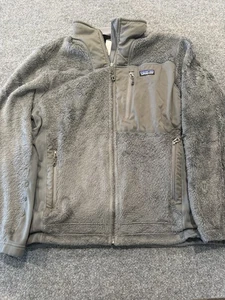 Patagonia Jacket Men's M R Series R2 Narwhal Full Zip Fleece Gray Deep Pile KE11 - Picture 1 of 6