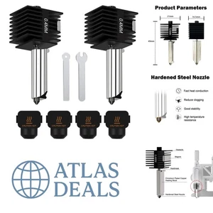 2 Pack Hotend Kit for A1 Mini with 0.4MM Hardened Steel Nozzles & Silicone Socks - Afbeelding 1 van 9