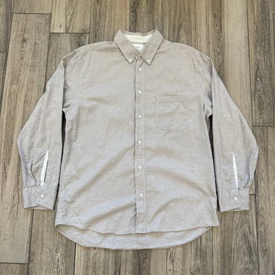 Camisa con botones Billy Reid color tostado/beige mezcla de cachemir corte estándar dinero antiguo - L Foto 1 de 4