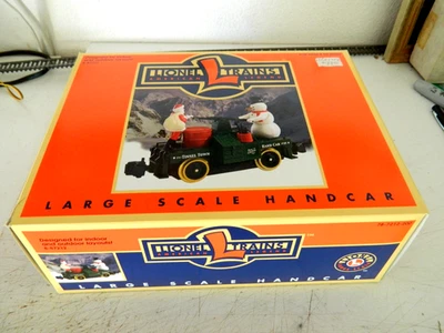 Lionel,#8-87212  large scaled , Santa & Snowman hand car, mint in box, (RT) - Image 1 of 4