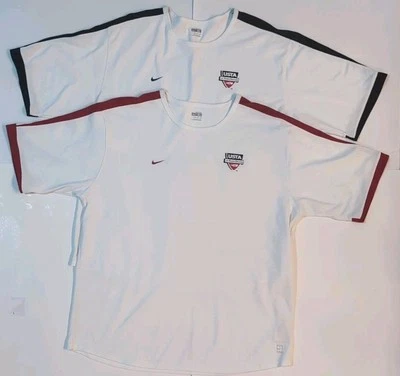 Nike Dri-Fit USTA Hombres XL Conjunto De 2 Rojo Azul Blanco Absorbe Humedad Elástico EE. UU. Foto 1 de 4