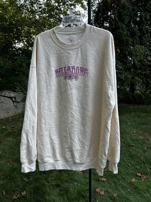 🌸 Billabong XL Cream Sweatshirt Retro Floral Surf Crewneck Pullover - Image 1 of 4