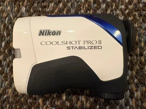 Nikon COOLSHOT PRO II STABILIZED Golf Laser Rangefinder White Compact w/Box - Picture 1 of 18