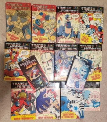 Transformers G1 VHS F.H.E. Big Box Set Vol 1-12 Return Optimus Prime, Five Faces - Image 1 of 4