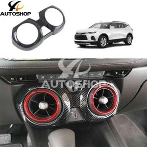For Chevrolet Blazer 2019-2023 Carbon Fiber Central Air Outlet Vent Cover Trim - Picture 1 of 6