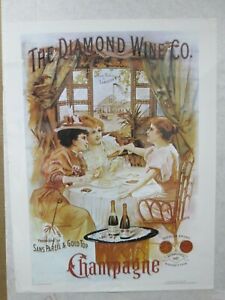 The Diamond Wine co, Champagne Vintage Poster 1972 print advertisement Inv#G4433