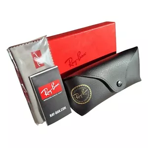 RayBan Gafas de Sol Caja y Estuche SOLO Negro Juego de Paños de Limpieza Nuevo *Vacío* Original - Imagen 1 de 10
