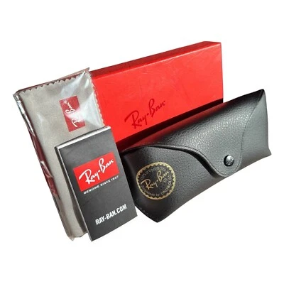 RayBan Gafas de Sol Caja y Estuche SOLO Negro Juego de Paños de Limpieza Nuevo *Vacío* Original Foto 1 de 4