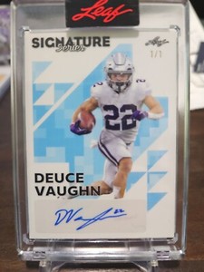2023 Leaf Signature Series Deuce Vaughn 1/1 Autograph Rookie
