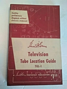 Guía de ubicación de tubos de televisión de colección 1950 primera edición manual TGL-1 - Imagen 1 de 5