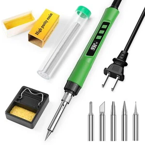 190W Cautin Digital Para Soldar Estaño Eléctrico 110v-220v Temperatura Ajustable - Imagen 1 de 7