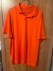 Under Armour Men's XL Orange Performance Polo Stretch Shirt - Picture 1 of 4
