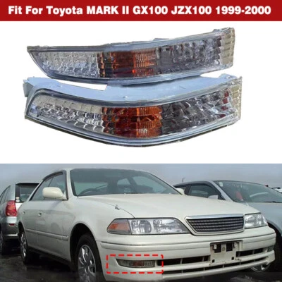 Par de faros antiniebla de parachoques delanteros transparentes para Toyota Mark II GX100 JZX100 1999-2000 Foto 1 de 4