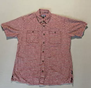 Patagonia Men's Button Up Shirt Hemp Organic Cotton Plaid Short Sleeve M Red - Picture 1 of 11