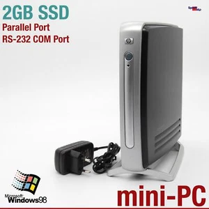 HP MINI-COMPUTER PC FÜR WINDOWS 98 SE OLD DOS GAMES 2GB SSD RS-232 PARALLEL - Picture 1 of 7
