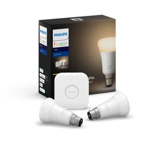 Philips Hue White Starter Kit A60 2x B22 LED Bulbs + Bridge - Picture 1 of 1