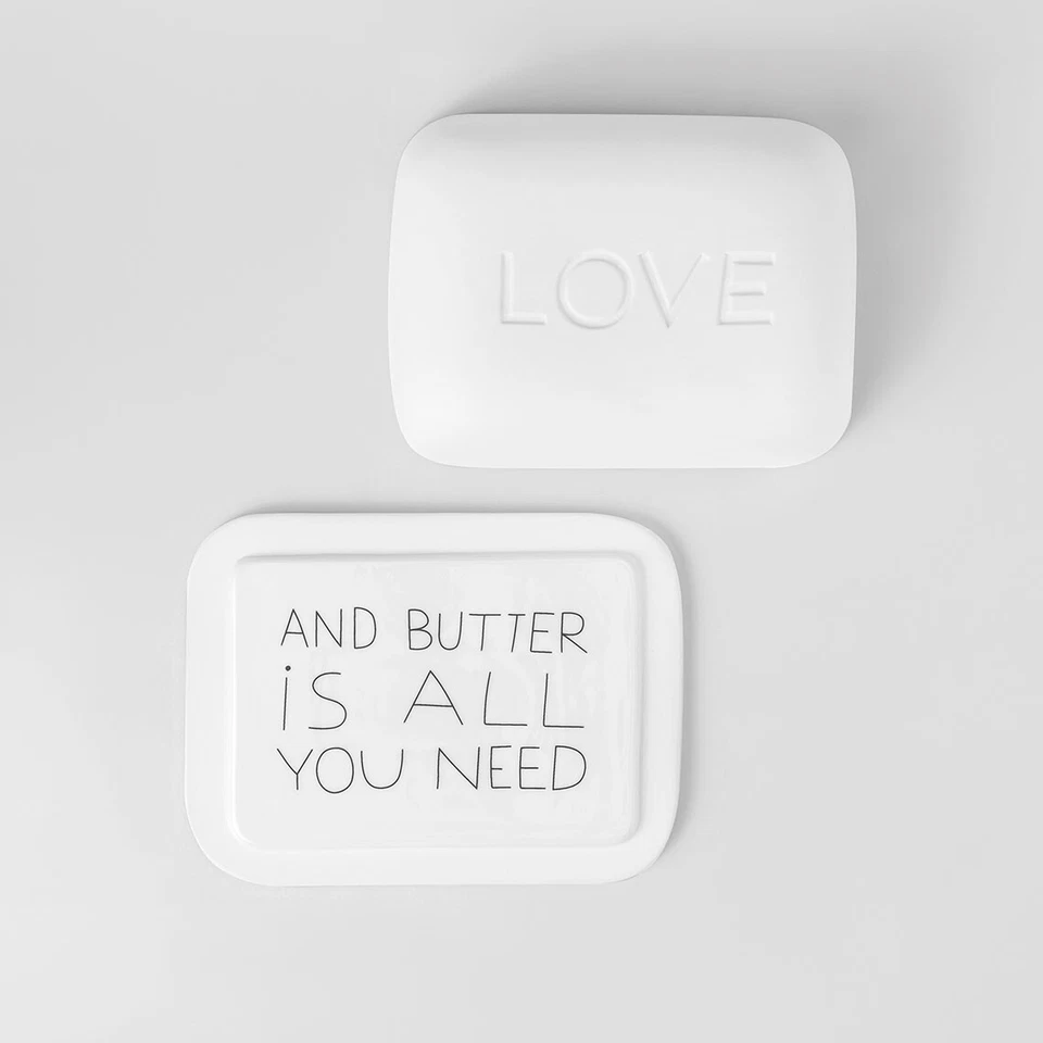 Guten Morgen Butterdose "Love" Porzellanbutterdose - Räder Design - Bild 1 von 1