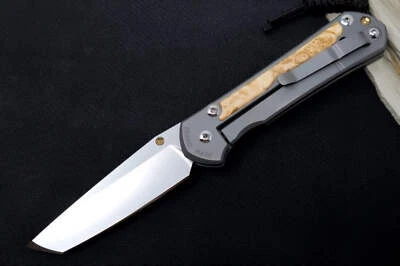 Chris Reeve Large Sebenza 31 LEFT HAND - Tanto Blade / Box Elder Inlay / CPM-Mag - Image 1 of 4
