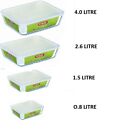 Pyrex Cook & Store Food Piatto da servizio rettangolare per pasticceria con coperchio in plastica