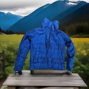 Vintage Patagonia Smooth Jacket Size Large Blue Full Zip Oversized Collar  - Picture 1 of 8