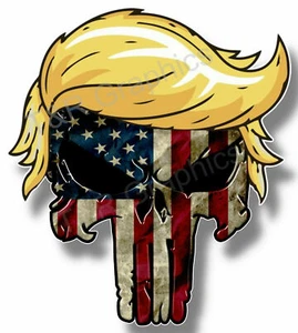 Donald Trump Skull Vinyl Sticker Decal, Donald Trump USA, Car Truck Window MAGA - Picture 1 of 2