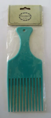 Vintage Retro Plastic Pick Lift Afro Detangling Curly Hair Comb 17.5cm - image 1 of 4